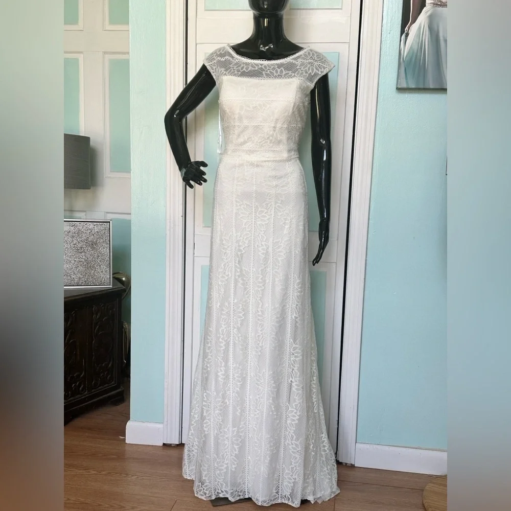 Jade Dresses | Size 10 12 Ivory Lace Wedding Dress Bridal Gown Garden Destination Reception Nwt | Color: Cream/White | Size: 10 | Ddbridal's Closet